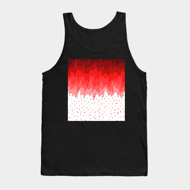 Red Polygons Tank Top by Lollik